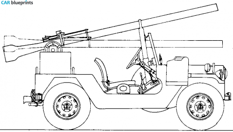 AM General M825 Mutt Sedan blueprint