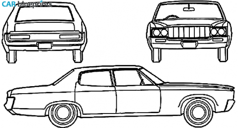 1970 AMC Ambassador 4-door Sedan blueprint