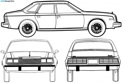 1980 AMC Concord 4-door Sedan blueprint