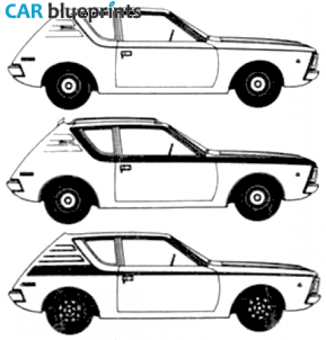 1971 AMC Gremlin Hatchback blueprint