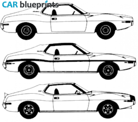 1971 AMC Javalin Coupe blueprint