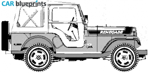 1970 AMC Jeep CJ5 Renegade SUV blueprint