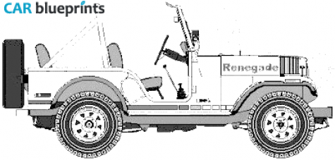 1970 AMC Jeep CJ5 Renegade SUV blueprint