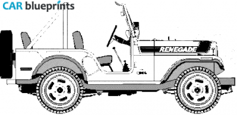 1970 AMC Jeep CJ5 Renegade SUV blueprint