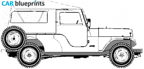 1965 AMC Jeep CJ6 Safari SUV blueprint