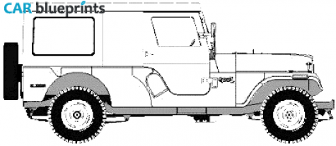 1955 AMC Jeep CJ6 Standard SUV blueprint