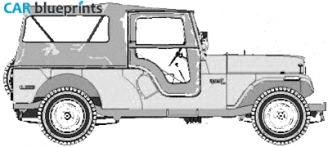 1960 AMC Jeep CJ6 Standard SUV blueprint