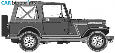 1967 AMC Jeep CJ7 Renegade SUV blueprint