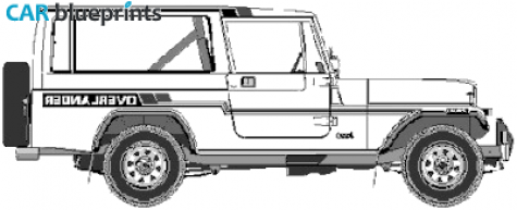 1981 AMC Jeep CJ8 Overlander SUV blueprint