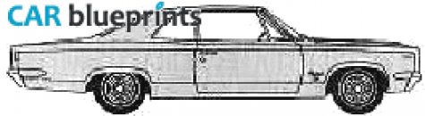 1967 AMC Rambler Rebel 550 2-door Sport Sedan blueprint