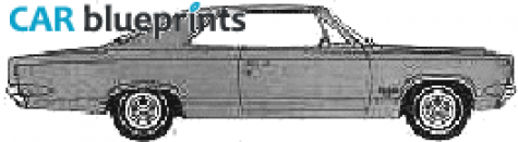 1967 AMC Rambler Rebel 770 2-door Hardtop Coupe blueprint