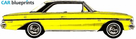 1964 AMC Rambler Classic Typhoon 2-door hardtop Sedan blueprint