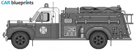 American LaFrance Fire Truck blueprint