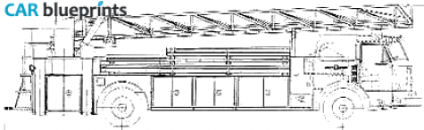 1981 American LaFrance Ladder Fire Truck blueprint