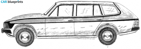 1973 Anadol SV 1600 Worlds First Fiberglass Station Vehicle Wagon blueprint