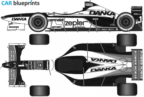 1997 Arrows A18 F1 GP OW blueprint