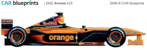 2002 Arrows A23 F1 OW blueprint