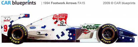 1994 Arrows Footwork FA15 F1 OW blueprint