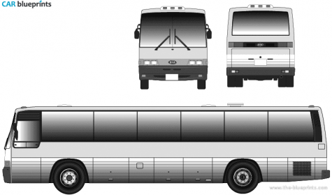 Asia Motors AM928 Bus blueprint