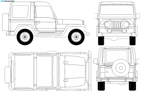 1996 Asia Motors Rocsta SUV blueprint