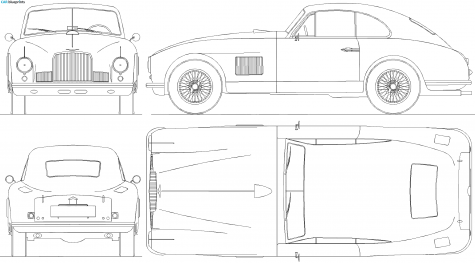 1950 Aston Martin DB2 Coupe blueprint