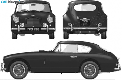 1955 Aston Martin DB2/4 Mk I Coupe blueprint