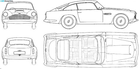 1961 Aston Martin DB4 Coupe blueprint