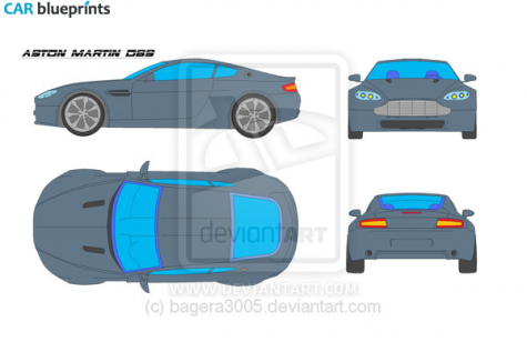 2004 Aston Martin DB9 Coupe blueprint