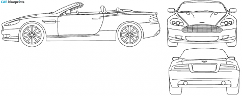 2005 Aston Martin DB9 Volante Cabriolet blueprint