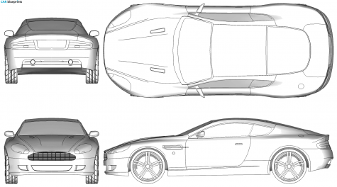 2004 Aston Martin DB9 Coupe blueprint