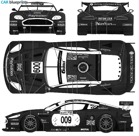 2006 Aston Martin DBR9 Le Mans Works Coupe blueprint