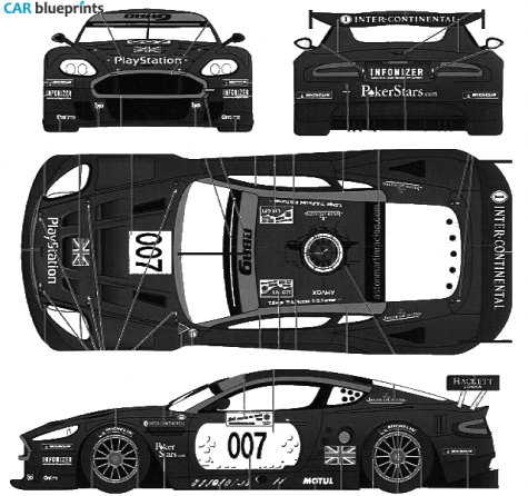 2006 Aston Martin DBR9 Le Mans Works Coupe blueprint