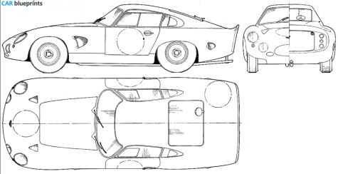 1963 Aston Martin DP 215 Coupe blueprint