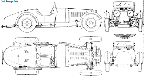 1934 Aston Martin Ulster Replica Cabriolet blueprint