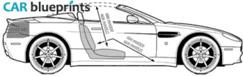 2007 Aston Martin V8 Roadster Cabriolet blueprint