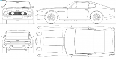 1983 Aston Martin V8 Vantage Coupe blueprint