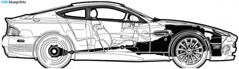 2002 Aston Martin Vanquish Coupe blueprint