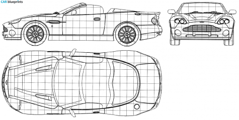 2004 Aston Martin Vanquish Zagato Cabriolet blueprint