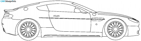 2009 Aston Martin Vantage GT4 Coupe blueprint