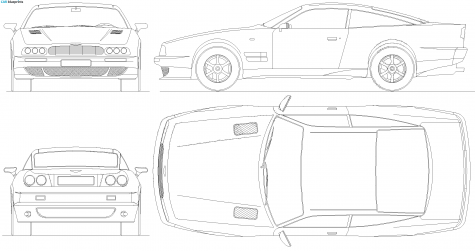 1994 Aston Martin Virage Coupe blueprint