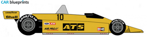 1978 ATS D1/02 Ford Cosworth F1 OW blueprint