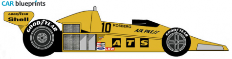 1978 ATS HS1/3 Ford Cosworth F1 OW blueprint