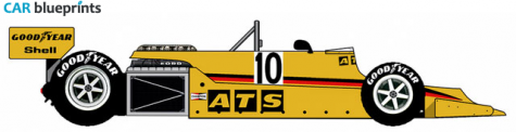 1978 ATS HS1 Ford Cosworth F1 OW blueprint