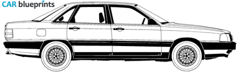 1986 Audi 100 C3 Sedan blueprint