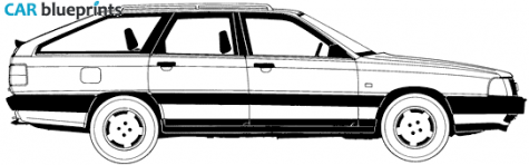 1989 Audi 100 C3 Avant Wagon blueprint