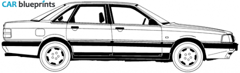 1990 Audi 200 C3 Sedan blueprint