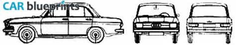 1969 Audi 75 Sedan blueprint