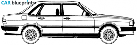 1984 Audi 80 B2 Sedan blueprint