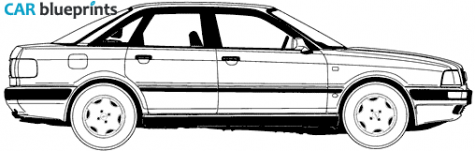 1992 Audi 80 B4 Sedan blueprint