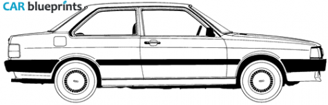 1985 Audi 80 B2 2-door Coupe blueprint